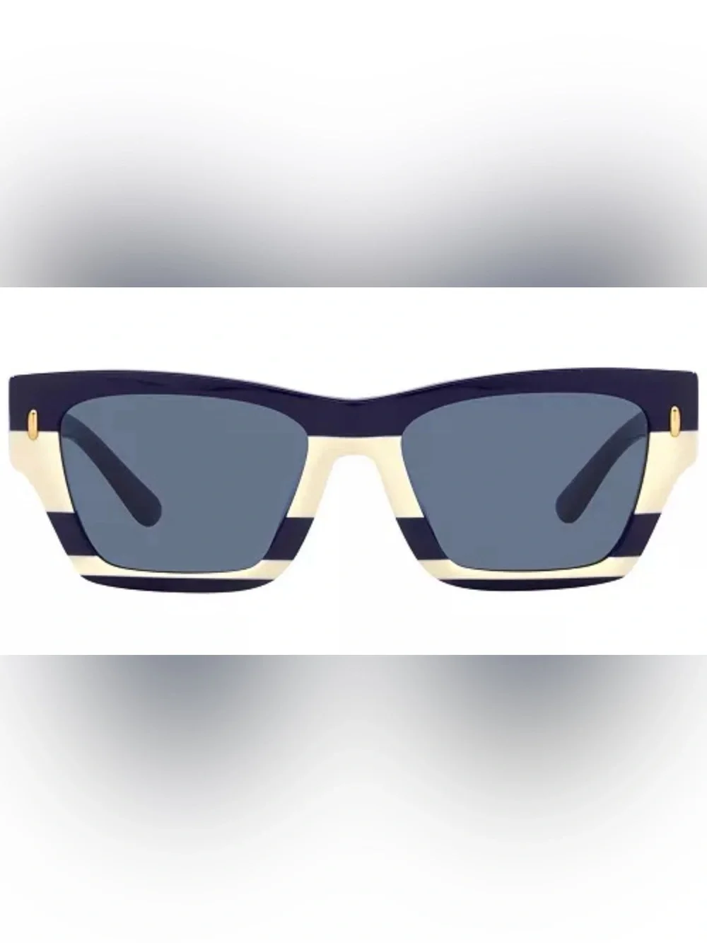 Tory Burch Miller Geometric Sunglasses Black White